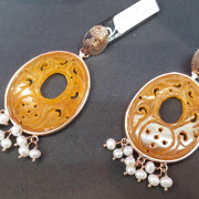 orecchini, laura bellini, in argento 925 e pietre semiprezione