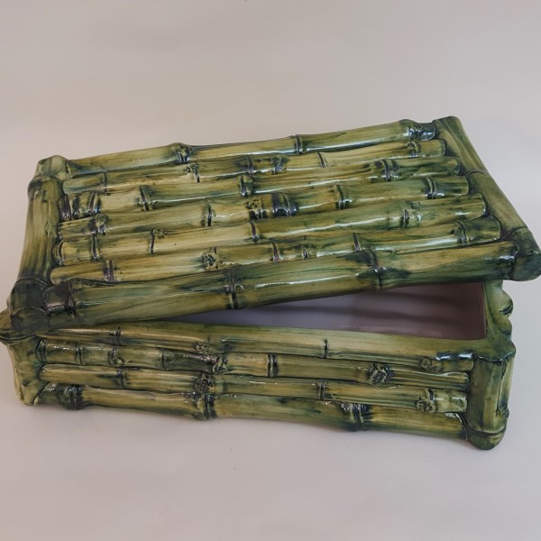 Scatola Bamboo verde rettangolare