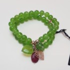 Bracciale elasticizzato Giada verde