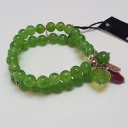 Bracciale elasticizzato Giada verde