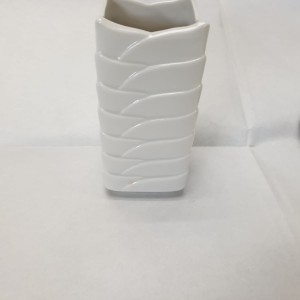 Vaso mini Petali bianco h 9 cm