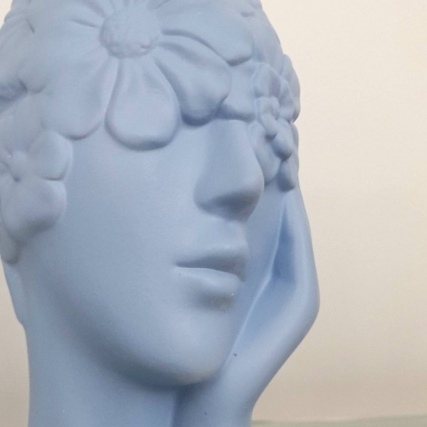 Vaso Flowers gres Azzurro