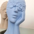 Vaso Flowers gres Azzurro